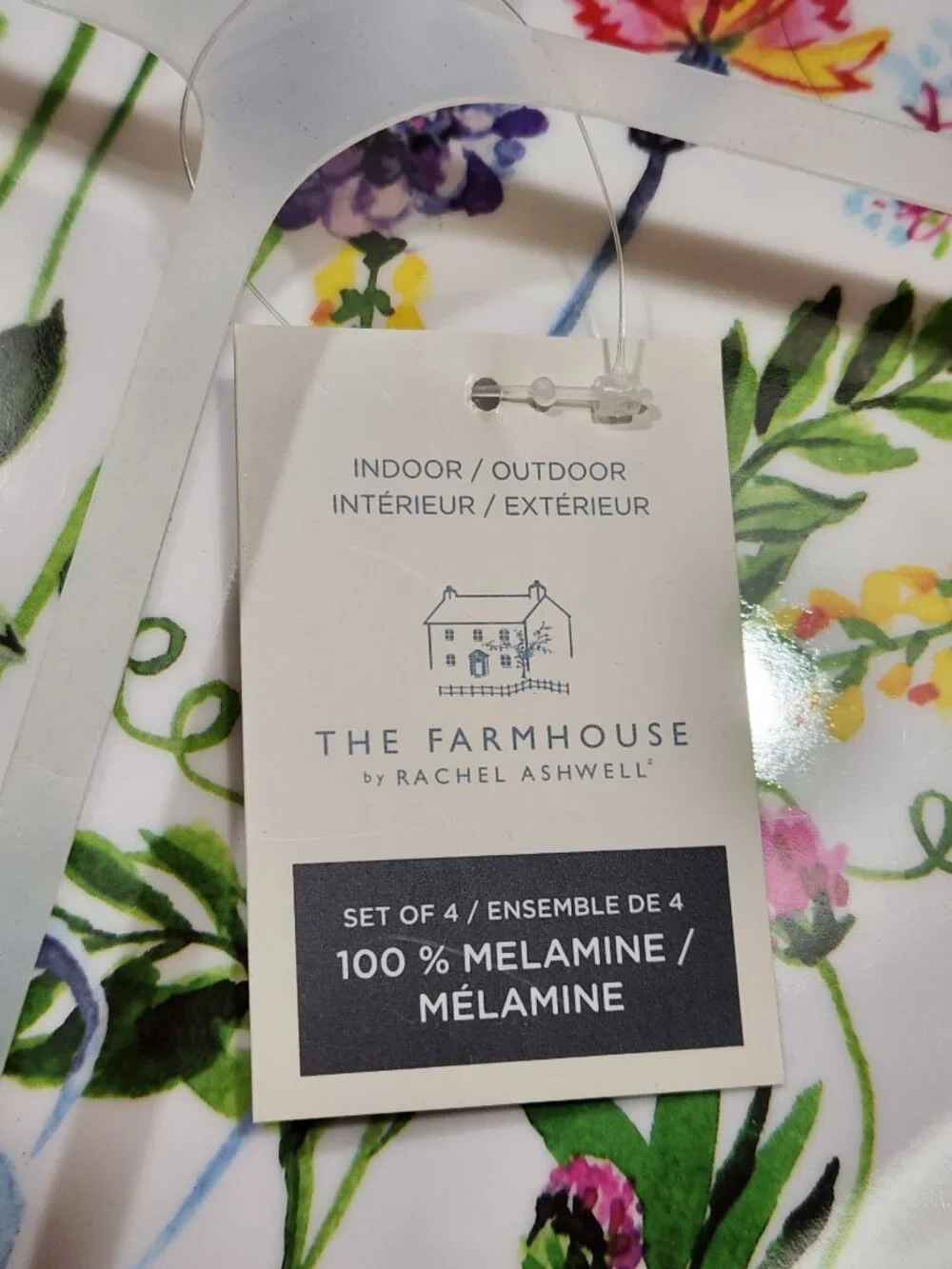 The Farmhouse by Rachel Ashwell Melamine Floral Dinner Plates Set of 4